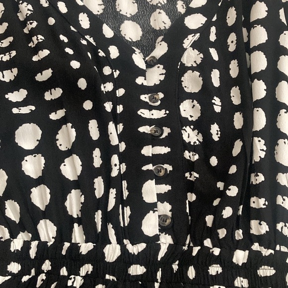 Dress M elloDay Dot Print V-Neck 3/4 Sleeve - Picture 5 of 6